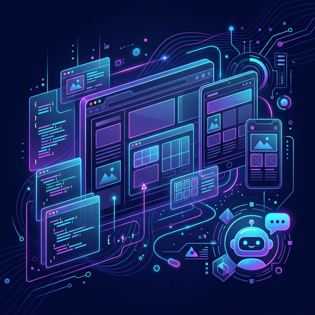 High fidelity custom web interface layout